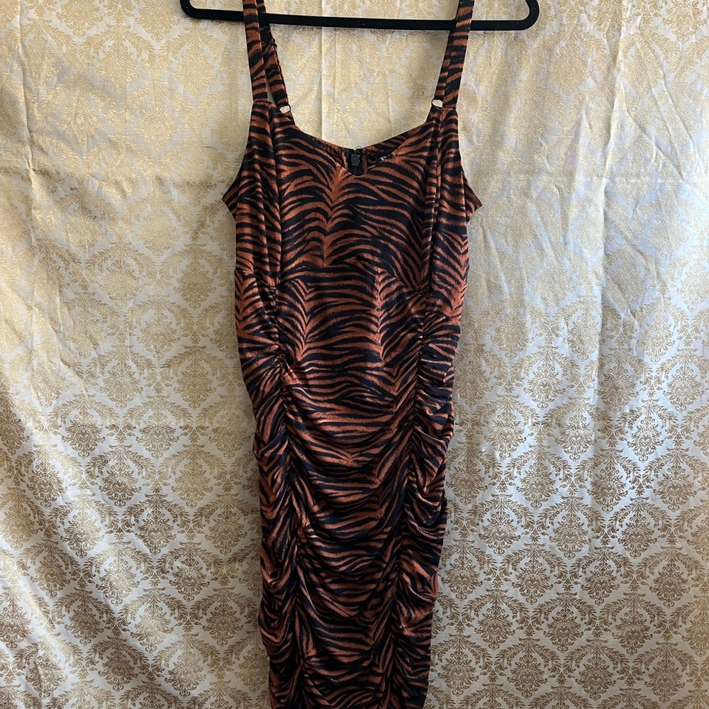 Torrid Retro Chic Zebra Print Midi Bodycon Dress